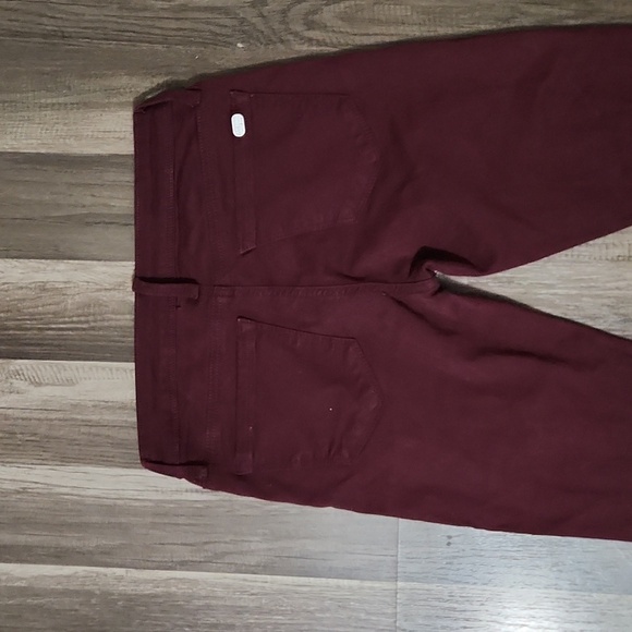 A' 2nd By Special A Ankle Skinny Jeans Burgundy Color Size 5 Juniors Inseam 28' - Picture 5 of 5